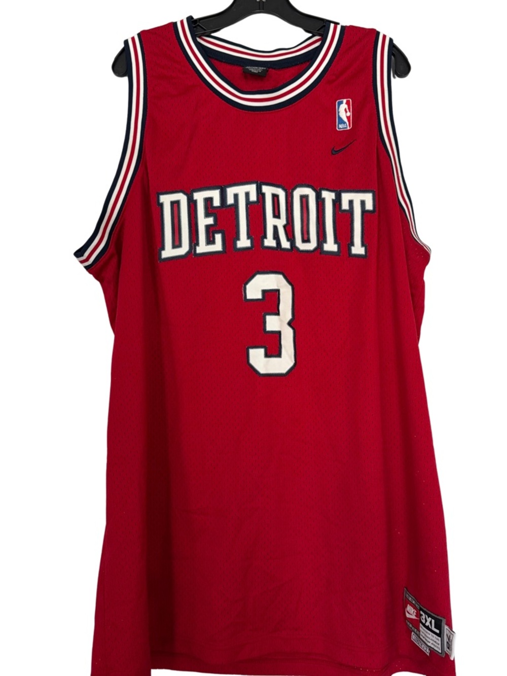 Nike Detroit Pistons #3 Red Basketball Jersey